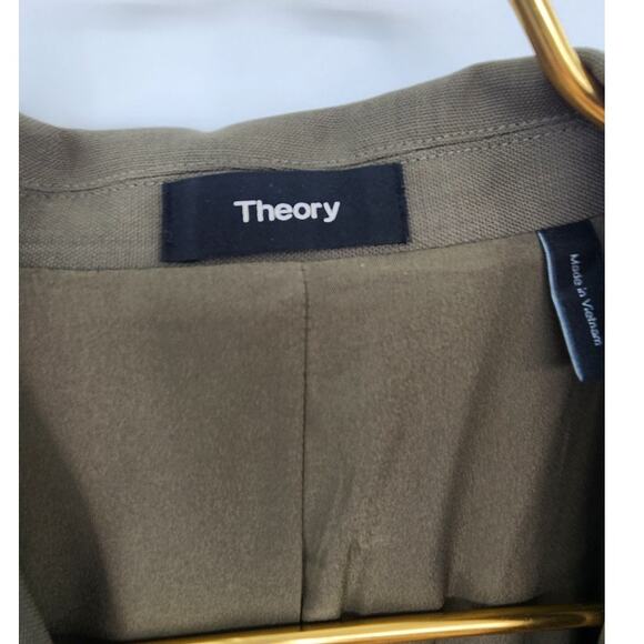 Theory Sedeia Contour 100%‎ Virgin Wool Blazer Brown Size 4 - Picture 11 of 12